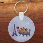 Drei französische Hens-Schlüsselanhänger Schlüsselanhänger (Vorderseite)