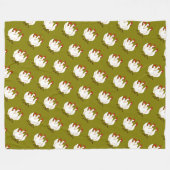 Drei französische Hühner Retro-Ausschneiden Mitte  Fleecedecke (Vorderseite (Horizontal))