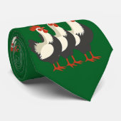 Drei französische Hühner-Retro-Kürzung Mitte des J Krawatte (Gerollt)