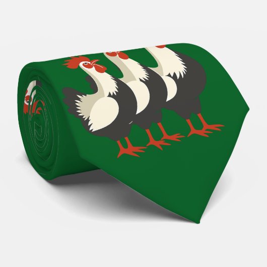 Drei französische Hühner-Retro-Kürzung Mitte des J Krawatte (Gerollt)