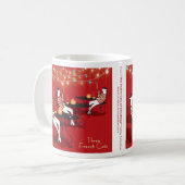 Drei französische Katzen... Feiertage Kaffeetasse (Vorderseite Links)