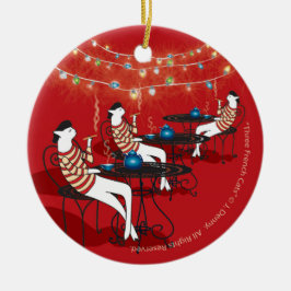 Drei französische Katzen... Keramikornament