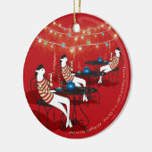 Drei französische Katzen.. zweiseitig Keramik Ornament (Links)