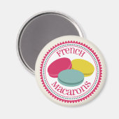 Drei französische Macarons Magnet (Vorderseite/Rückseite)