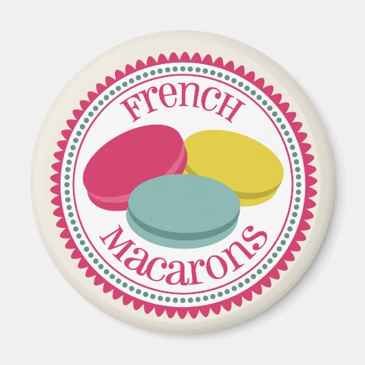 Drei französische Macarons Magnet (Vorne)