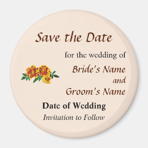 Drei französische Marigolds Save the Date Magnet