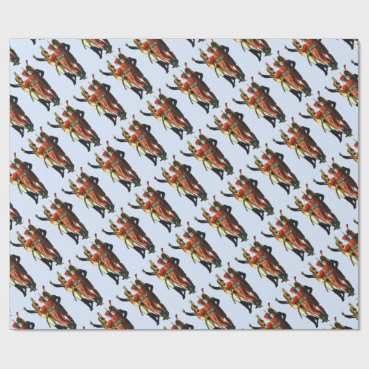 drei französische Soldaten etwa 1800 Druck Geschenkpapier (Flach)