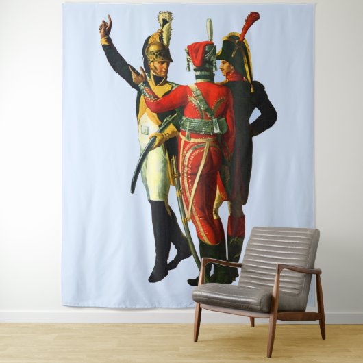drei französische Soldaten um 1800 Wandteppich (Beispiel)