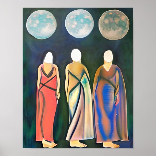 Drei Frauen, drei Mond Poster (Vorne)