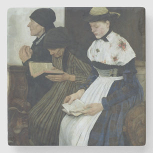 Drei Frauen in Kirche, 1882 Steinuntersetzer