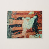 Drei Frauen und drei Wölfe (w/c) Puzzle (Horizontal)