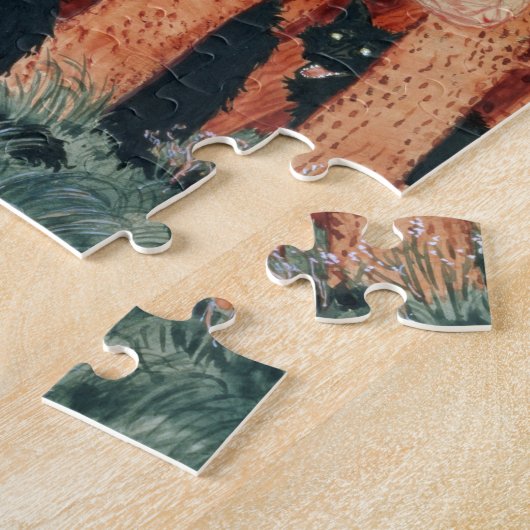 Drei Frauen und drei Wölfe (w/c) Puzzle (Seite)