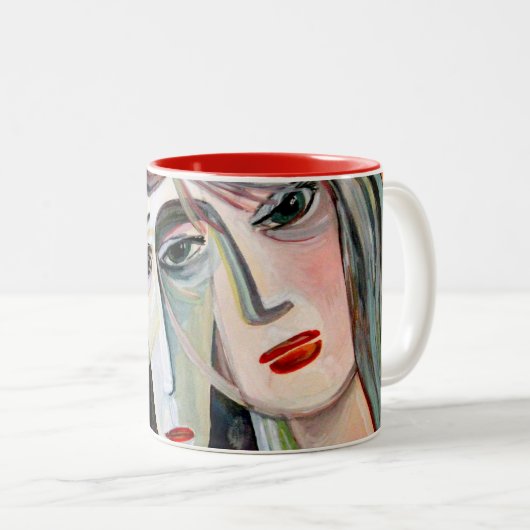 drei Frauen Zweifarbige Tasse (VorderseiteRechts)