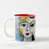 drei Frauen Zweifarbige Tasse (Links)