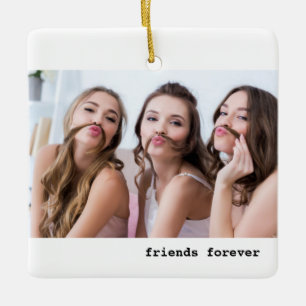 Drei Freunde für immer Foto Minimalist Keramikornament