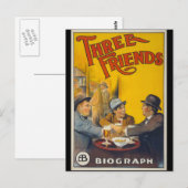 Drei Freunde Postkarte (Vorne/Hinten)