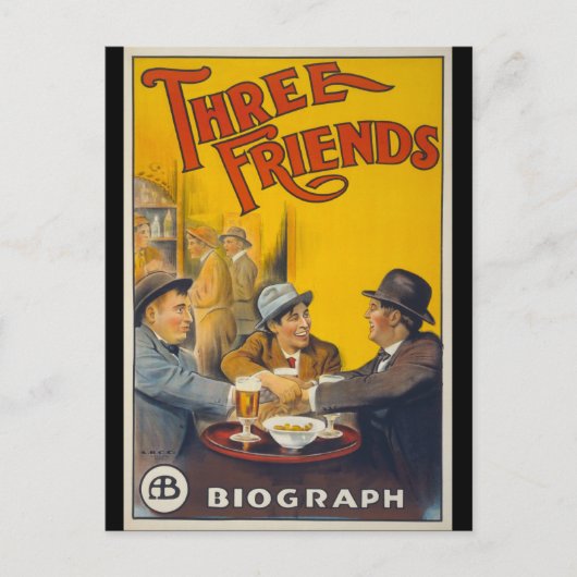 Drei Freunde Postkarte (Vorderseite)