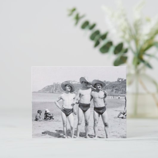 Drei Freunde Postkarte (Stehend Vorderseite)