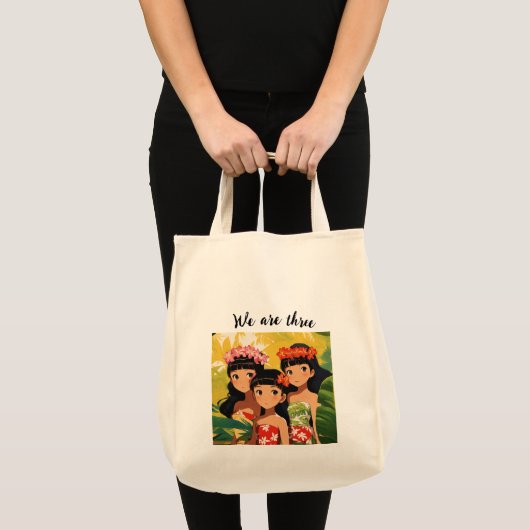 Drei Freunde Print Design Tote Tasche (Vorderseite (Produkt))
