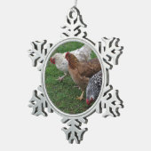 Drei Freunde Schneeflocken Zinn-Ornament (Rechts)