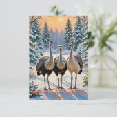 Drei freundliche Strauße Einladung (Stehend Vorderseite)