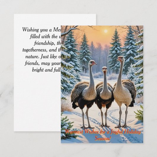 Drei freundliche Strauße Einladung (Vorne/Hinten)