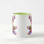 Drei fröhliche Frösche mit leuchtenden Farben Tasse (Zentrum)