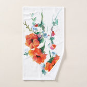 Drei fröhliche, langgestampfte rote Pflaumen 2 Badhandtuch Set (Handtuch)