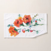 Drei fröhliche, langgestampfte rote Pflaumen 2 Badhandtuch Set (Handtuch)