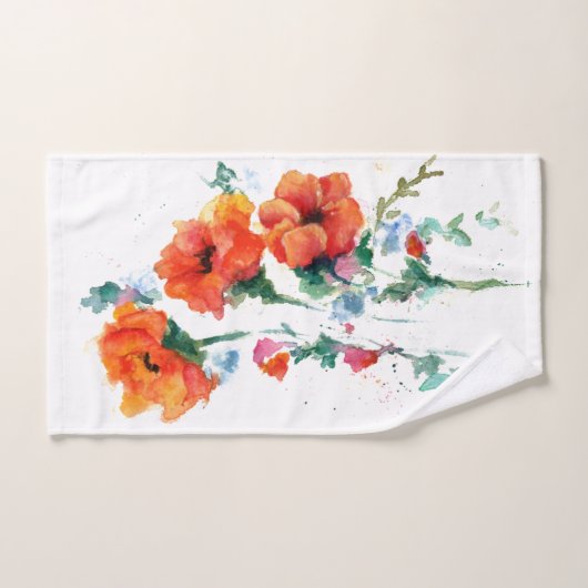 Drei fröhliche, langgestampfte rote Pflaumen 2 Badhandtuch Set (Handtuch)