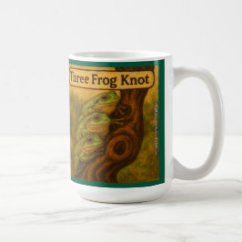 Drei-Frosch-Knoten – Whimsische Amphibien-Wortspie Kaffeetasse