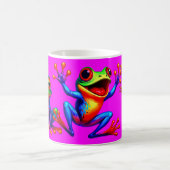 Drei Froschfrösche mit Flashfarben. Kaffeetasse (Mittel)