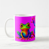 Drei Froschfrösche mit Flashfarben. Kaffeetasse (Links)