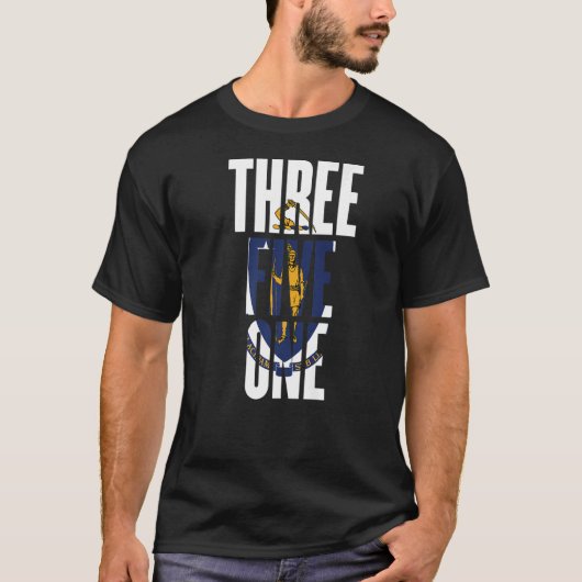 Drei fünf je 351 Flächencode Lowell Massachusetts T-Shirt (Vorderseite)