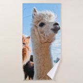 Drei Funny Alpacas Badehandtuch (Badehandtuch)