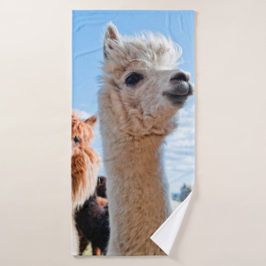 Drei Funny Alpacas Badehandtuch (Badehandtuch)