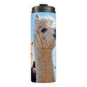 Drei Funny Alpacas Thermosbecher (Vorderseite)