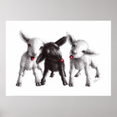 Drei Funny Cheeky Sheep Poster (Vorne)