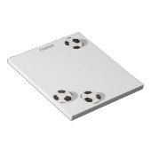 drei Fußballbälle personalisierte Sportarten Notizblock (angewinkelt)