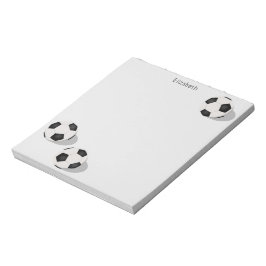 drei Fußballbälle personalisierte Sportarten Notizblock