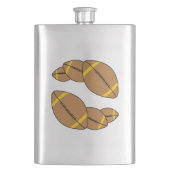 Drei Fußbälle Flachmann (Vorderseite)