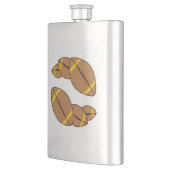 Drei Fußbälle Flachmann (Links)