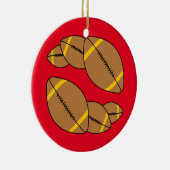 Drei Fußbälle Keramik Ornament (Rechts)