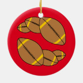 Drei Fußbälle Keramik Ornament (Hinten)