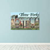 Drei Gabel, Montana Leinwanddruck (Insitu (Holzboden))