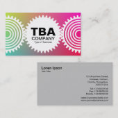 Drei Gänge v3 - Gradient Y,M,B,R, Visitenkarte (Vorne/Hinten)