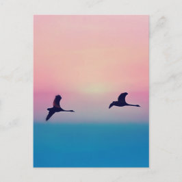 Drei Gänse im Flug Postkarte