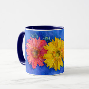 Drei Gänseblümchen Kunst-Tasse Becher Tasse