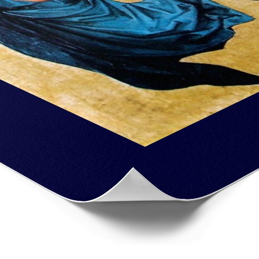 DREI GEBIETE IN BLAU POSTER (Ecke)