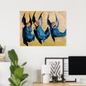 DREI GEBIETE IN BLAU POSTER (Heimbüro)